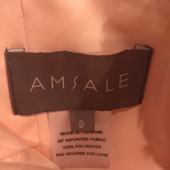 Designer Amsale bridesmaid dress in Bellini - Picture 4 of 5